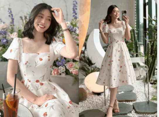 Váy Hoa công sở
